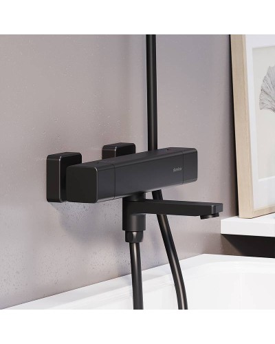 Смеситель для ванны Damixa Gala 533000300 с термостатом Черный матовый