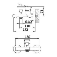 Смеситель для ванны и душа с ручным душем CEZARES NAUTIC-VM-BIO
