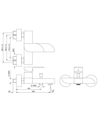 Смеситель для ванны Jaquar Alive ALI-CHR-85119