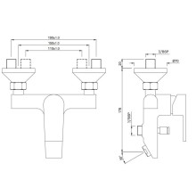 Смеситель для ванны Jaquar Aria ARI-CHR-39119