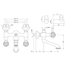 Смеситель для ванны Jaquar Rendezvous CTL-GLD-8267