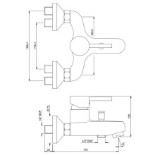 Cмеситель для ванны Jaquar Florentine FLR-CHR-5119