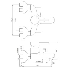 Cмеситель для ванны Jaquar Florentine FLR-CHR-5119