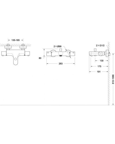 Термостат для ванны Bravat Stream F63984C-01B