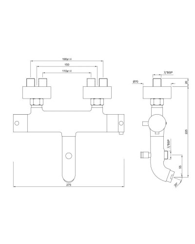 Термостат для ванны Jaquar Florentine FLR-CHR-5657
