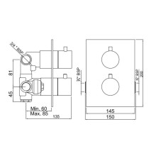 Термостат для ванны Jaquar Florentine FLR-CHR-5671HF