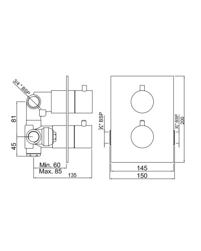 Термостат для ванны Jaquar Florentine FLR-CHR-5671HF