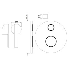 Cмеситель для ванны Jaquar Fonte FON-CHR-40055K