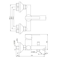 Cмеситель для ванны Jaquar Fonte FON-CHR-40119