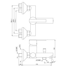 Cмеситель для ванны Jaquar Fonte FON-CHR-40119