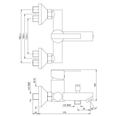 Cмеситель для ванны Jaquar Fonte FON-CHR-40119