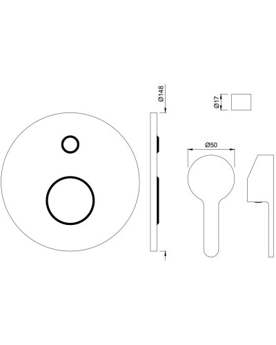 Cмеситель для ванны Jaquar Fusion FUS-CHR-29065K