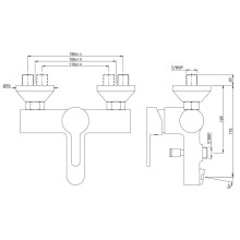 Cмеситель для ванны Jaquar Fusion FUS-CHR-29119
