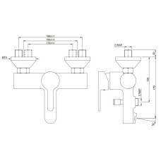 Cмеситель для ванны Jaquar Fusion FUS-CHR-29119