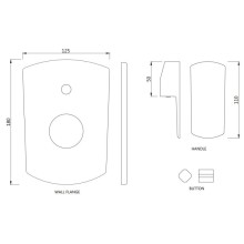 Cмеситель для ванны Jaquar Kubix Prime KUP-CHR-35065KPM