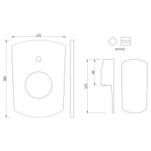 Смеситель для ванны Jaquar Kubix Prime KUP-CHR-35079KPM