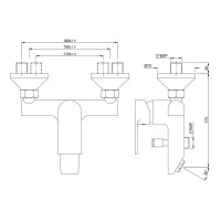 Смеситель для ванны Jaquar Lyric LYR-CHR-38119