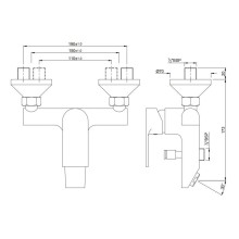 Смеситель для ванны Jaquar Lyric LYR-CHR-38119