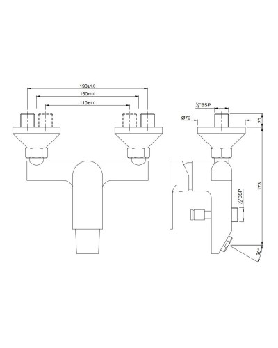 Смеситель для ванны Jaquar Lyric LYR-CHR-38119