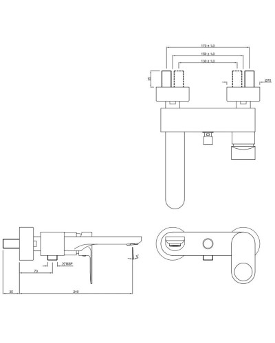 Cмеситель для ванны Jaquar Ornamix Prime ORP-CHR-10119PM
