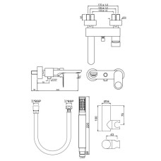 Cмеситель для ванны Jaquar Ornamix Prime ORP-CHR-10119PMSHK