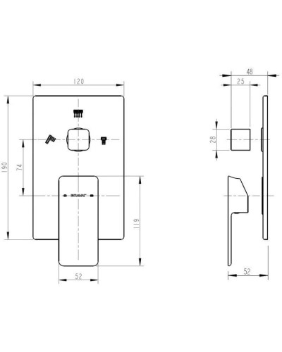 Смеситель для ванны Bravat Phillis P69195C-ENG