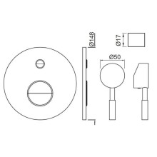 Cмеситель для ванны Jaquar Solo SOL-CHR-6065K