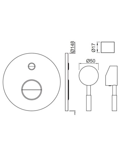 Cмеситель для ванны Jaquar Solo SOL-CHR-6065K