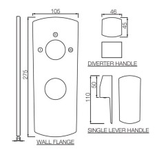 Cмеситель для ванны Jaquar Kubix Prime KUP-CHR-35783KPM
