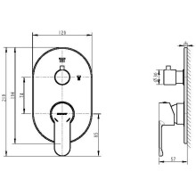 Смеситель для ванны Bravat New Moon P69191C-2