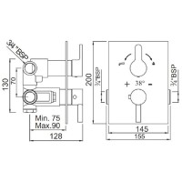 Термостат для ванны Jaquar Fusion FUS-CHR-29671