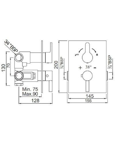 Термостат для ванны Jaquar Fusion FUS-CHR-29671