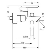 Смеситель для ванны Hansa Vantis 52442173