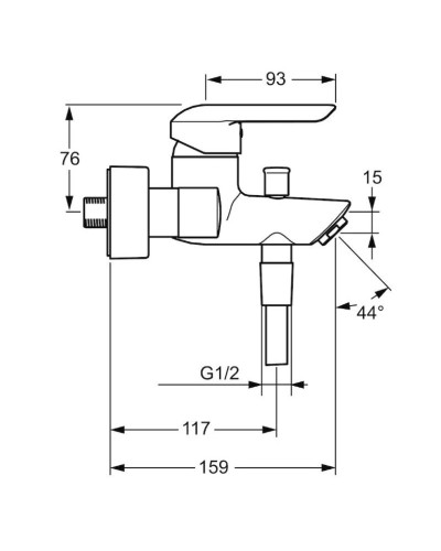 Смеситель для ванны Hansa Vantis 52442173