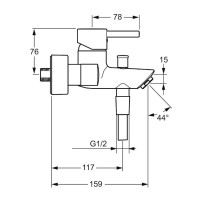 Смеситель для ванны Hansa Vantis Style 52442177