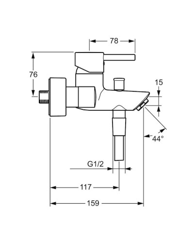 Смеситель для ванны Hansa Vantis Style 52442177