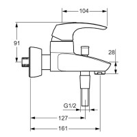 Смеситель для ванны Hansa Disc 01782174