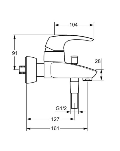 Смеситель для ванны Hansa Disc 01782174