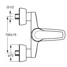 Смеситель для ванны Hansa Disc 01782174