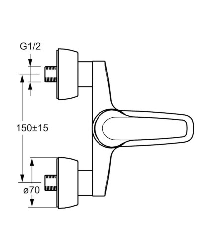 Смеситель для ванны Hansa Disc 01782174
