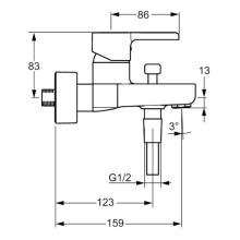 Смеситель для ванны Hansa Form 49742103