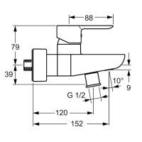 Смеситель для ванны Hansa Ligna 06742103