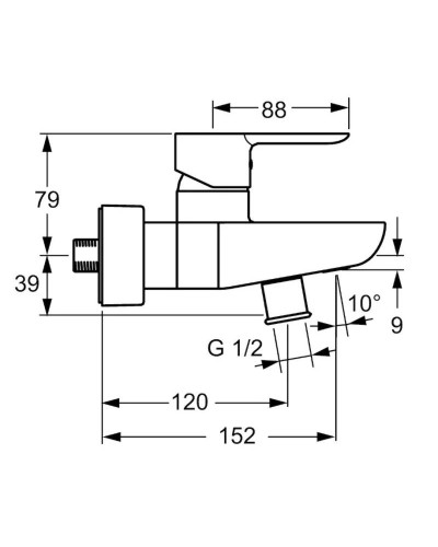 Смеситель для ванны Hansa Ligna 06742103