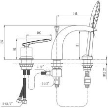 Смеситель на борт ванны Timo Helmi 4010/00-16Y