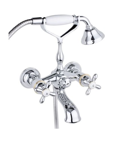 Смеситель для ванны Timo Ritz 0144Y chrome-gold cross