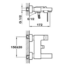 Смеситель для ванны Teka Cuadro 38.121.02.0N