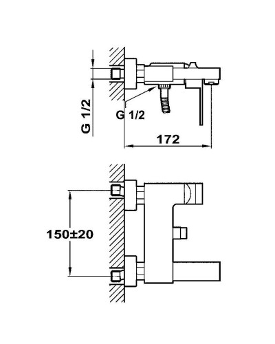Смеситель для ванны Teka Cuadro 38.121.02.0N