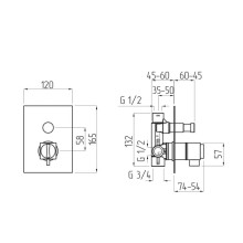 Термостат для ванны Migliore Kvant 25406