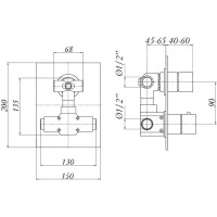 Термостат для ванны Migliore Kvant 18789