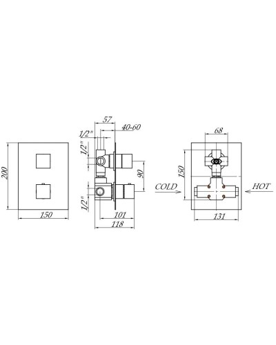 Термостат для ванны Migliore Kvant ML.KVT-2779.CR